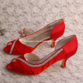 Wedopus Red Wedding Shoes for Bride
